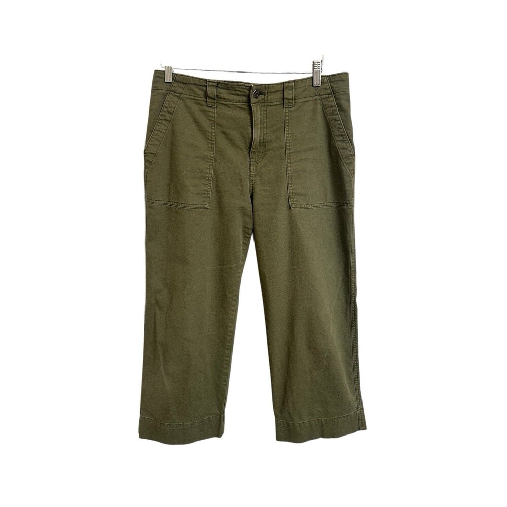 Social Standard By Sanctuary Women 's 8 Crop Utility Pant Olive Green